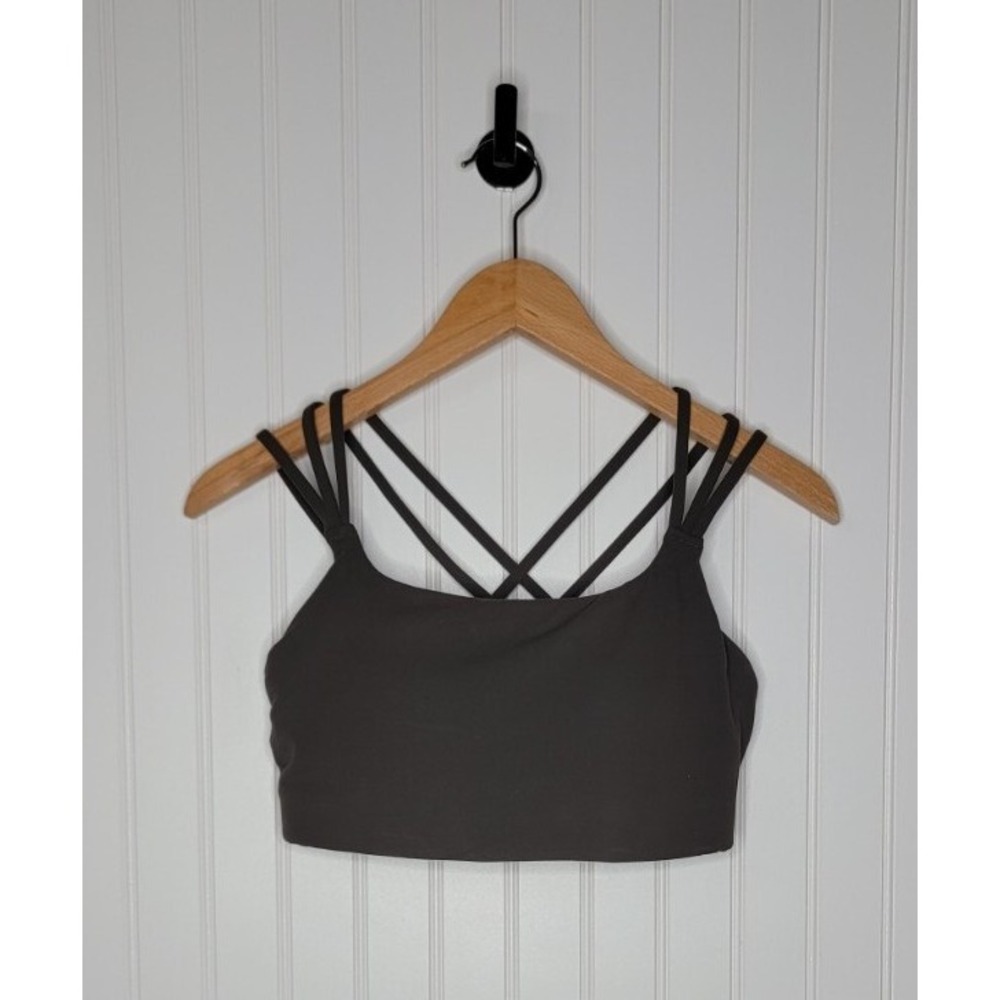 Athleta Hyper Focused Powervita Sports Bra Dark Green Women's Size Small